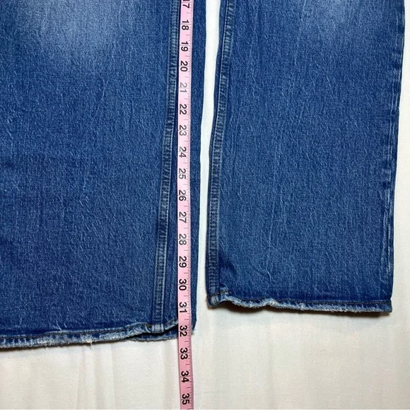 Abercrombie 90s Baggy Jeans Medium Wash Low Rise 29 Straight Y2K Streetwear - Picture 9 of 10
